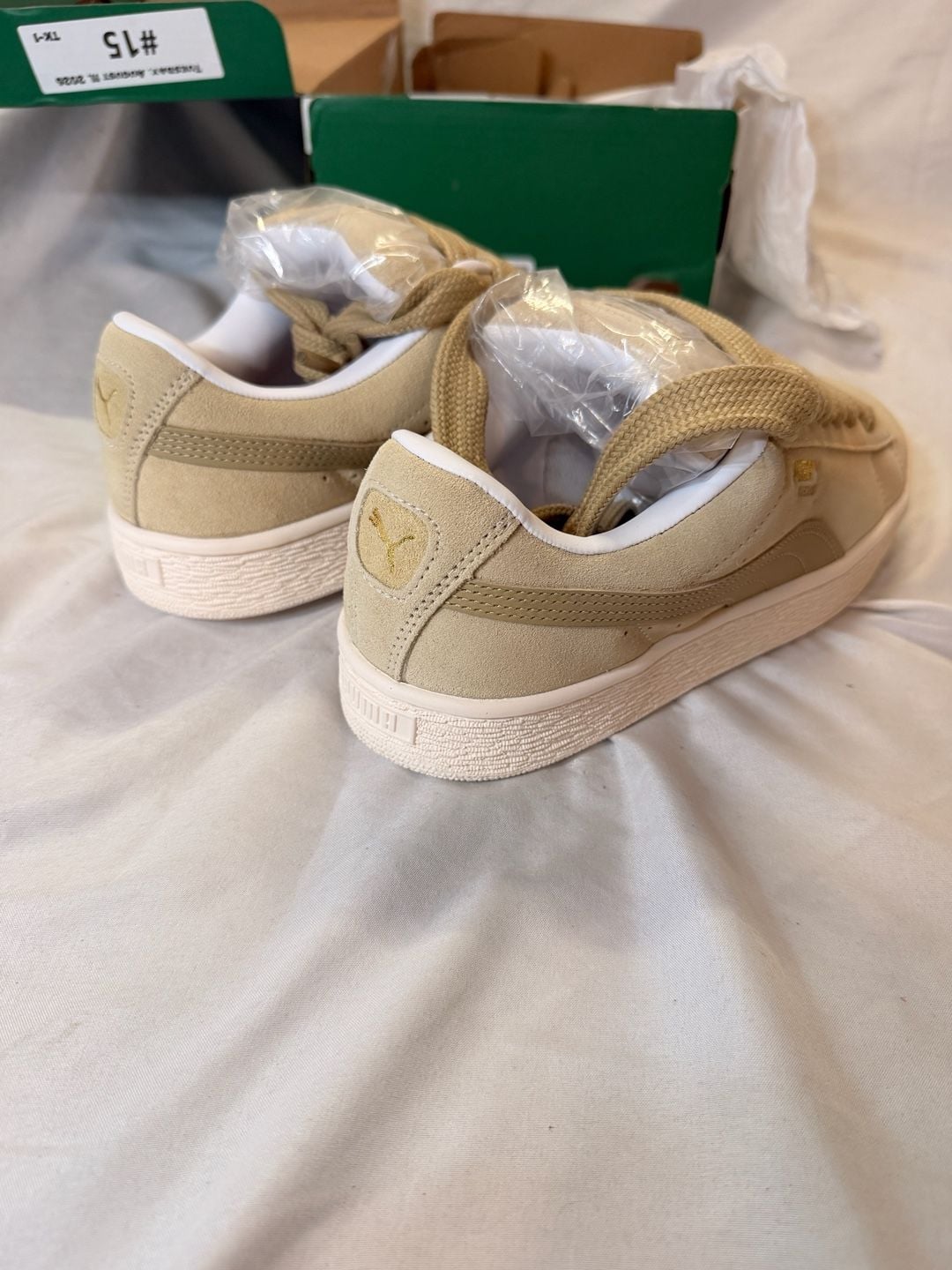 Puma Suede XL Putty-Warm White Womens Size 7.5 Shoes 7
