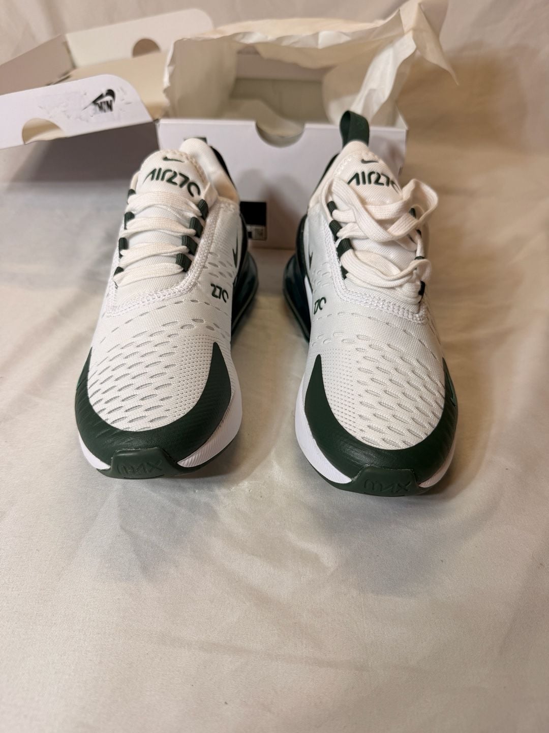 Nike Women's Air Max 270 White/Vintage Green-Bioastal Sneakers Size 6.5 3