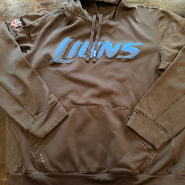 Nike Detroit Lions Therma-Fit NFL Pullover Hoodie Size L