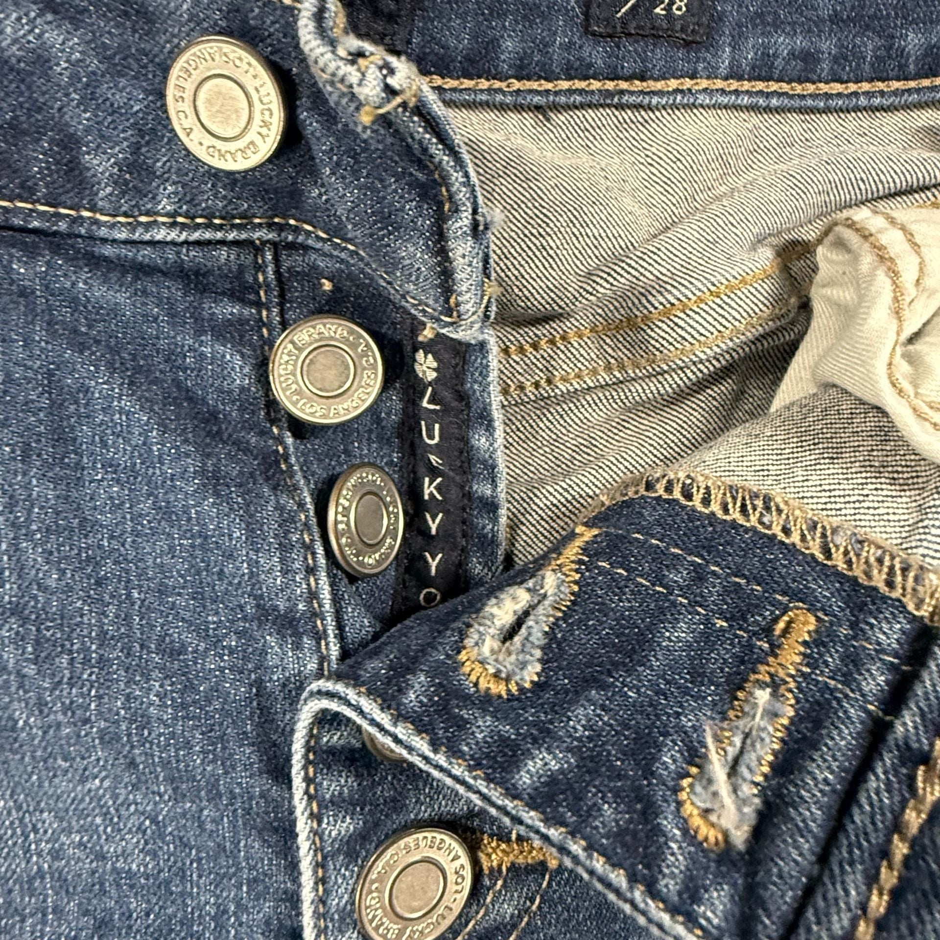 Lucky Brand Women's Blue Denim Button Fly Shorts Size 6/28 3
