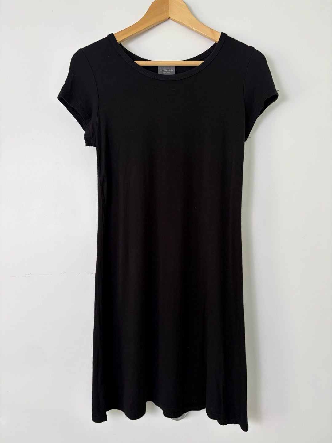 Olivia Rae New York Black Short Sleeve Jersey T-Shirt Dress Size Small 2