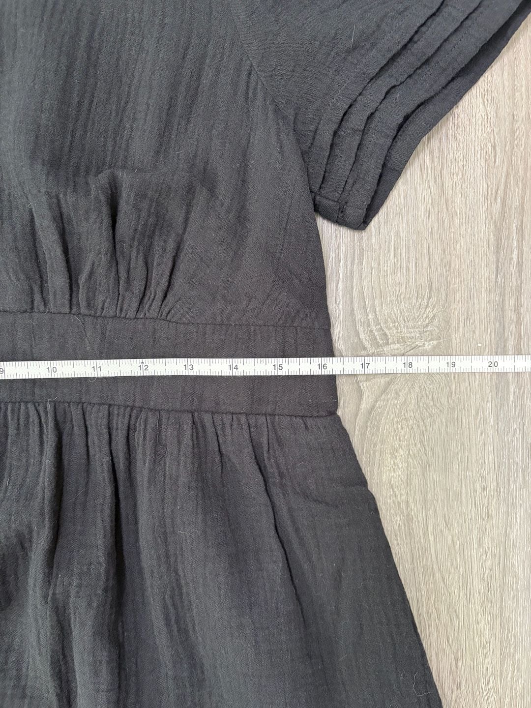 Boden Black V-Neck Puff Sleeve Short Mini Dress Size US 10P / UK 14P 5