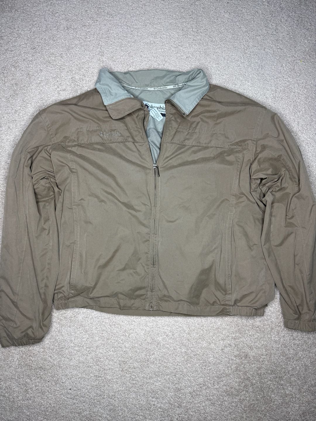 Columbia Sportswear Company Men's Tan Full Zip Outdoor Jacket XL 2