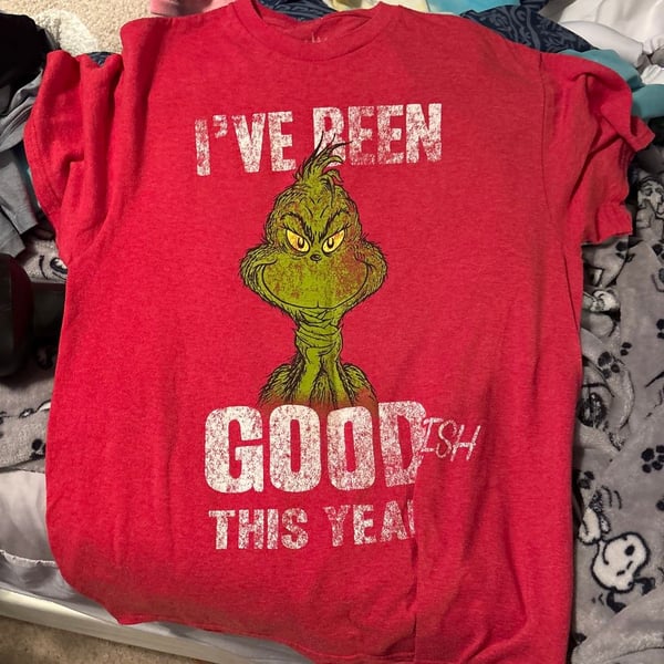Dr. Seuss The Grinch I've Been Good-ish This Year Red Graphic T-Shirt