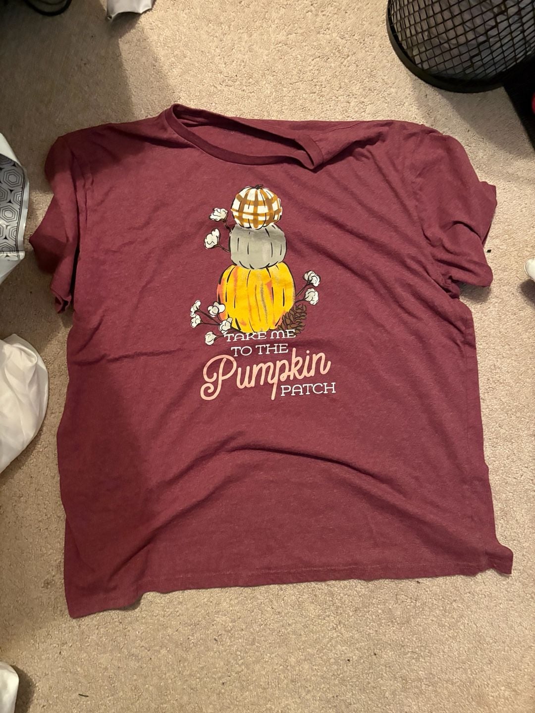 Lincoln Outfitter's Women's Pumpkin Patch T-Shirt Tawny Port Light Heather 2