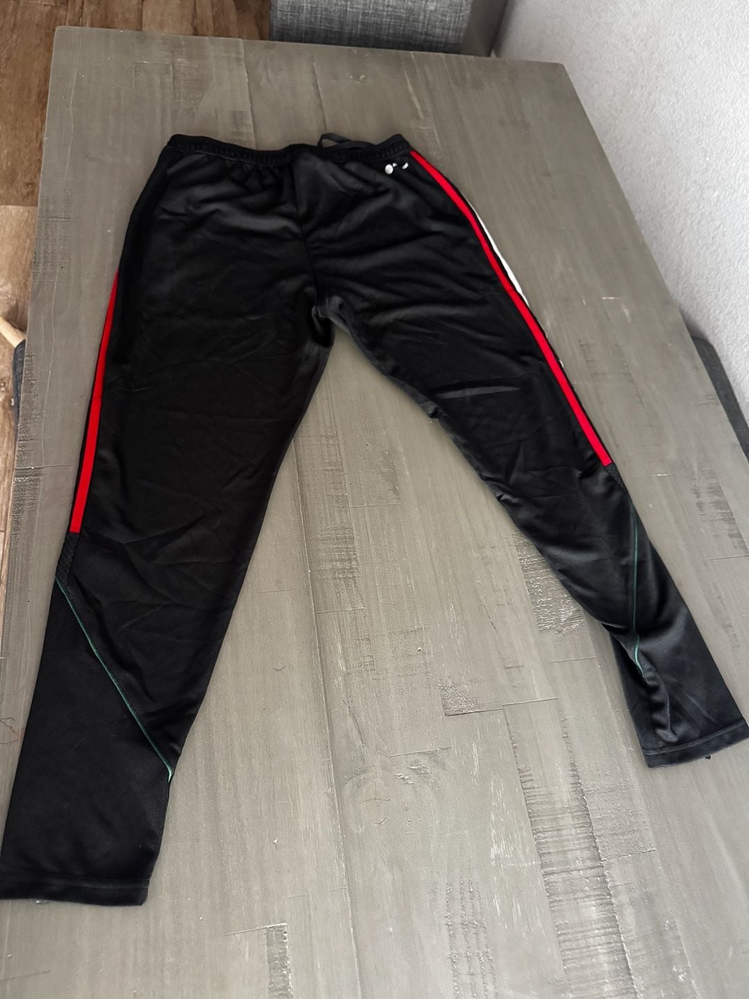 Adidas Aeroready Tiro Track Pants Black with Green White and Red Stripes 7