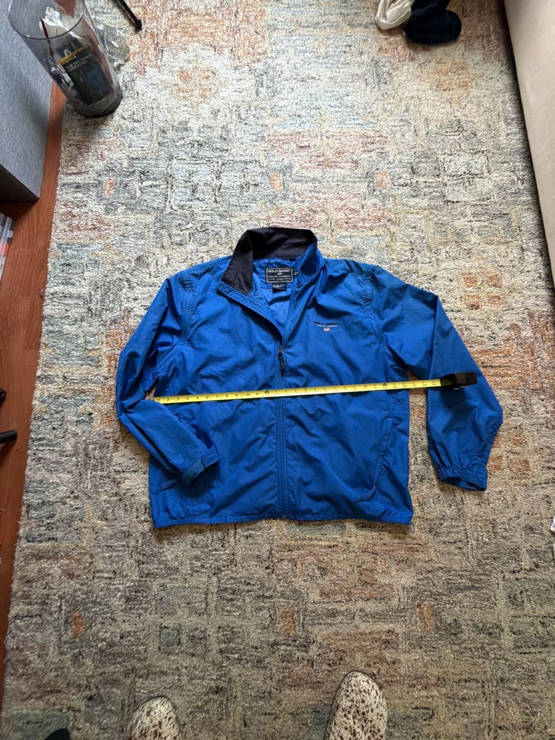 Vintage Polo Sport Ralph Lauren Blue Full Zip Windbreaker Jacket XL 2