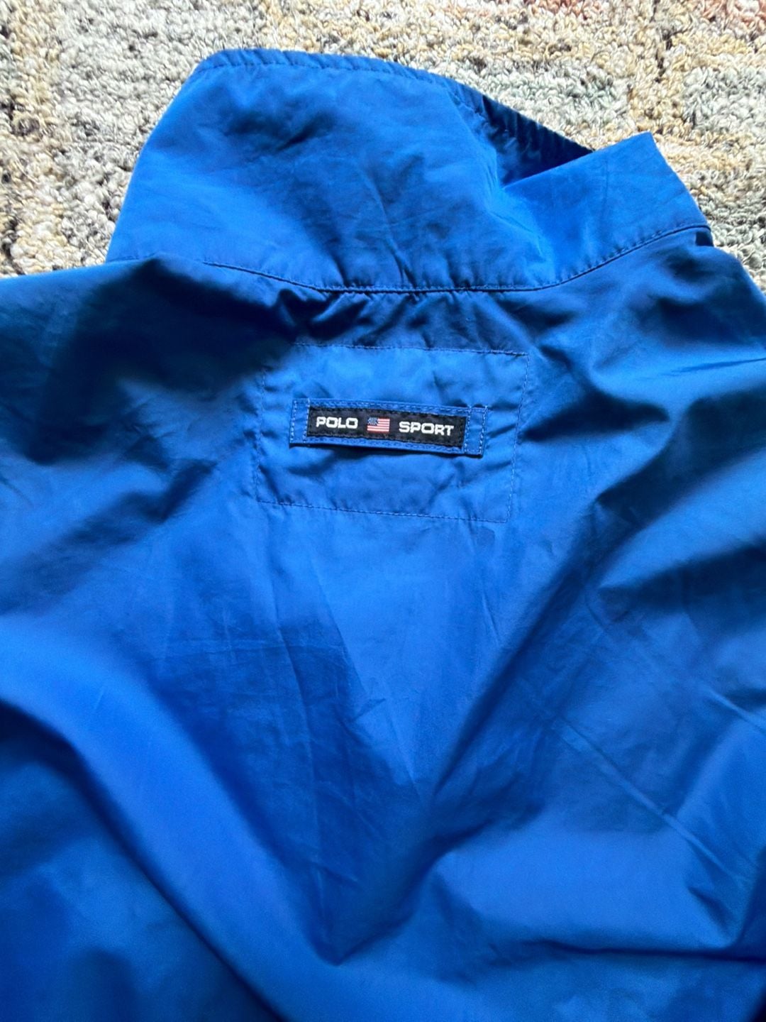 Vintage Polo Sport Ralph Lauren Blue Full Zip Windbreaker Jacket XL 6