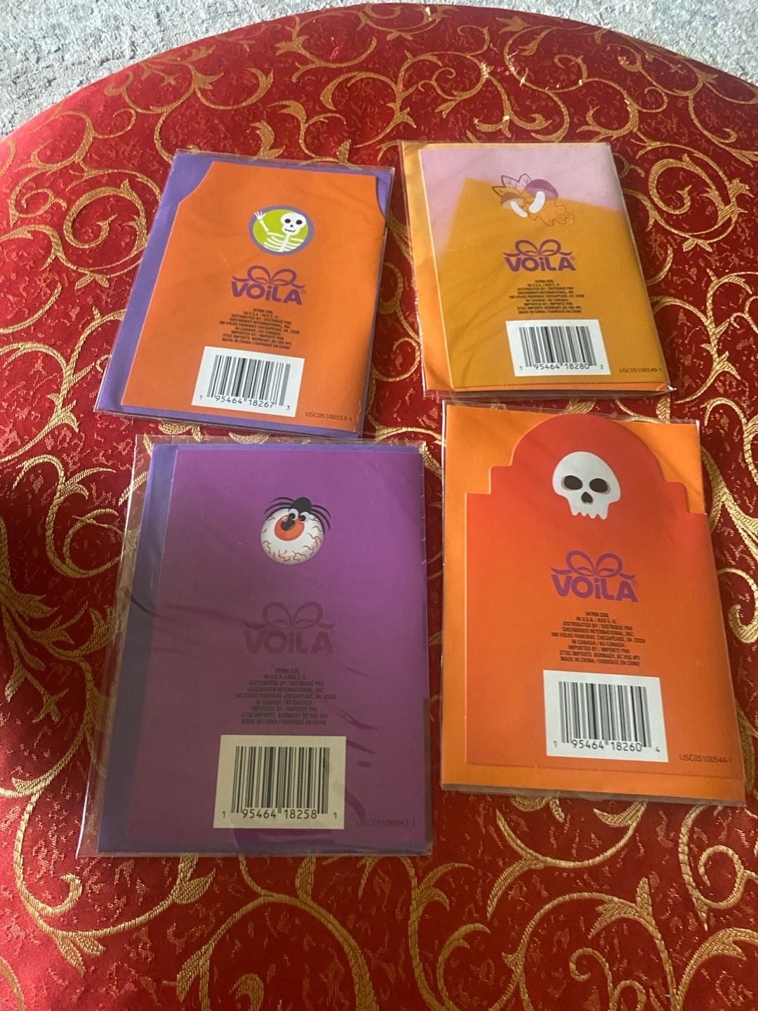 Voila Assorted Halloween Greeting Cards with Envelopes Set of 4 2