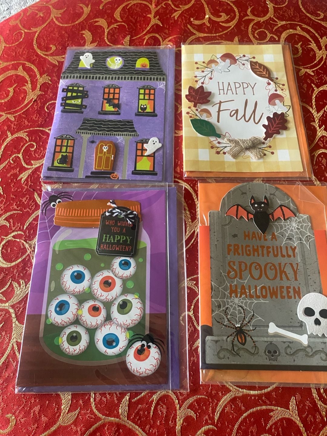 Voila Assorted Halloween Greeting Cards with Envelopes Set of 4 4