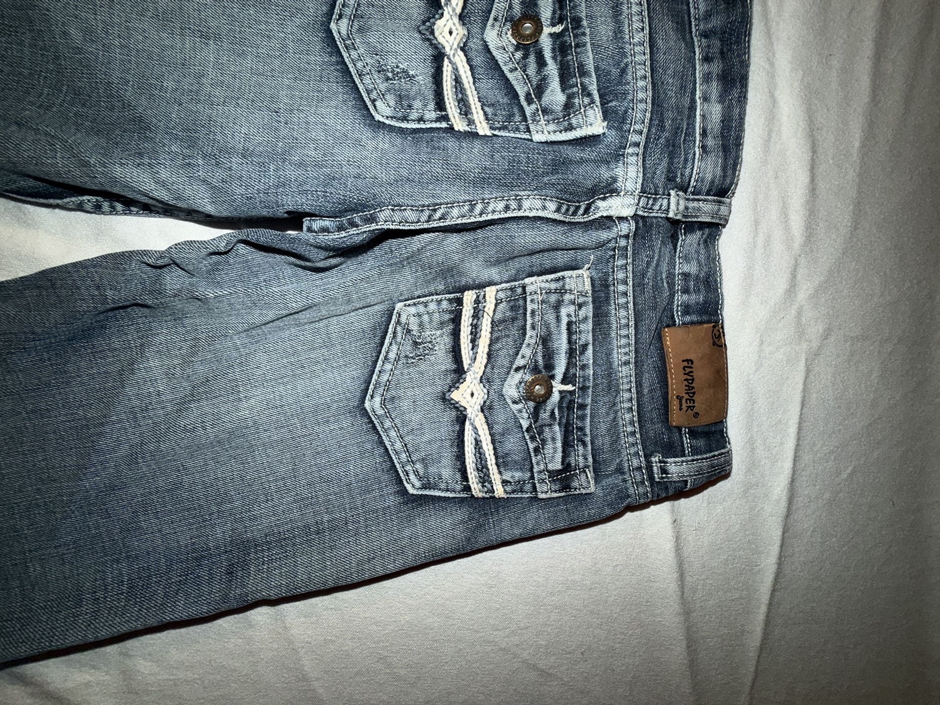 Flypaper Straight Leg Denim Jeans Size 10 Blue 9
