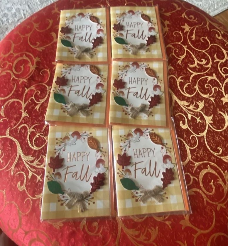 Voila Happy Fall Autumn Themed Greeting Cards Pack of 6 1