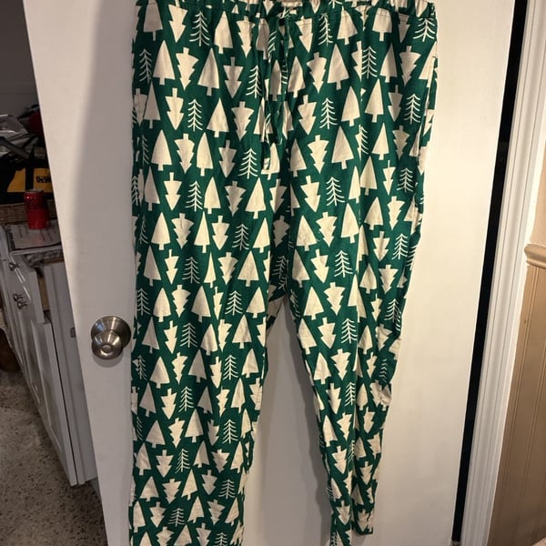 Hanna Andersson Holiday HannaJams Pajama Pants Green Christmas Trees