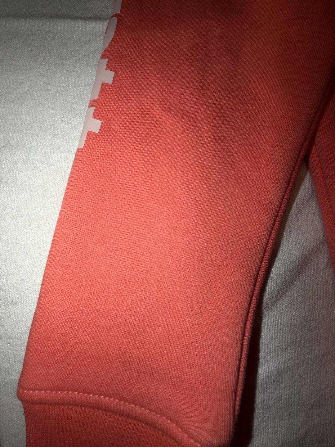 Carhartt Women's Iconic Clarksburg Logo Sleeve Hoodie Coral Pink 7