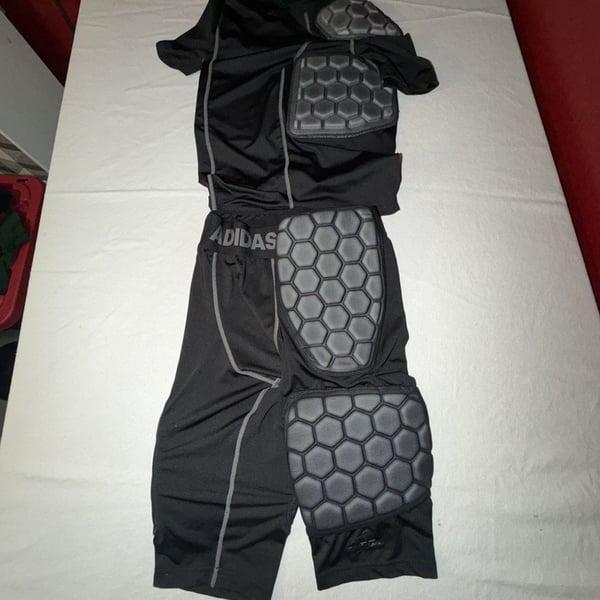 Adidas Climacool Padded Football Compression Shirt and Shorts Set Black