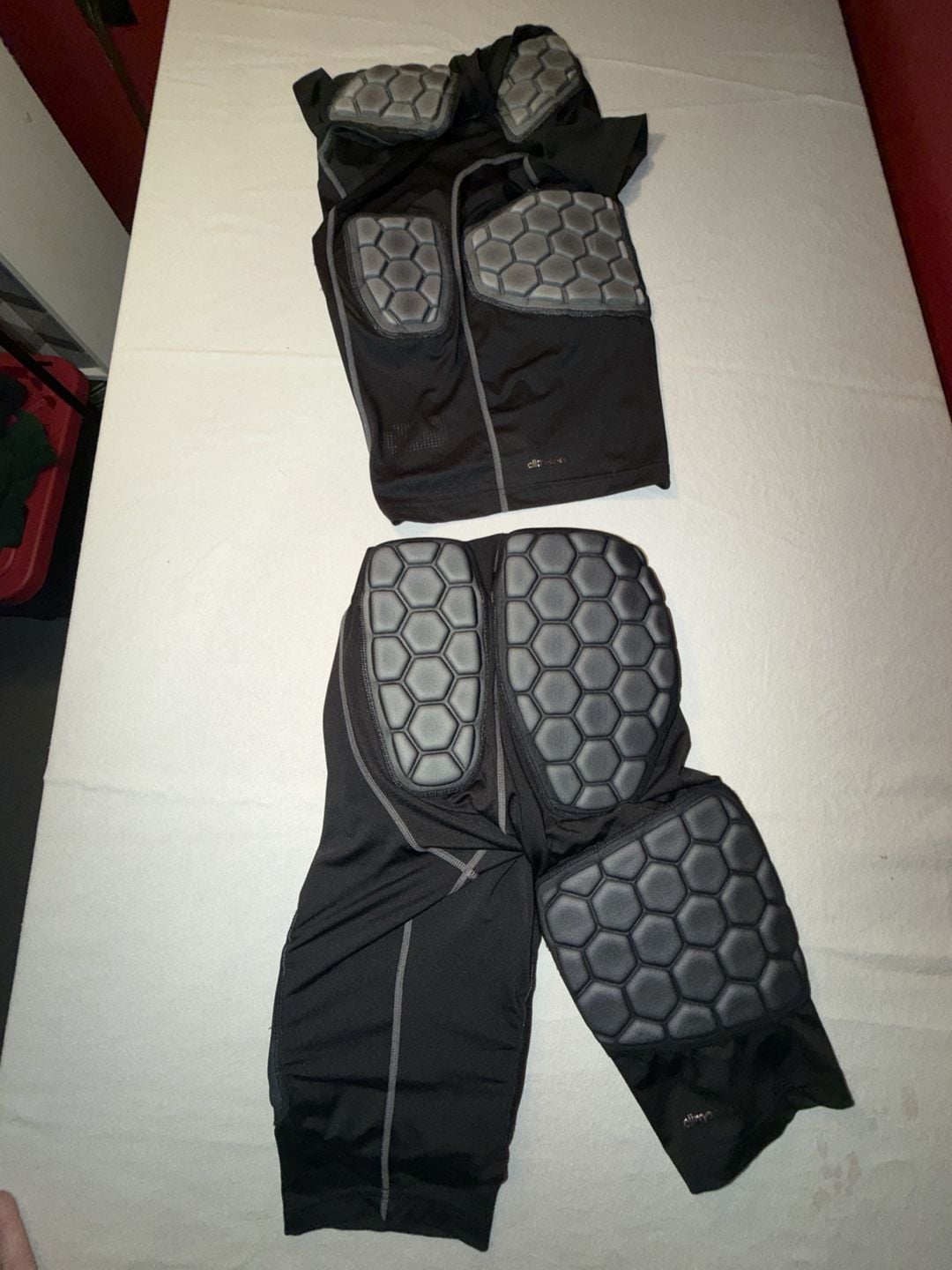Adidas Climacool Padded Football Compression Shirt and Shorts Set Black 9