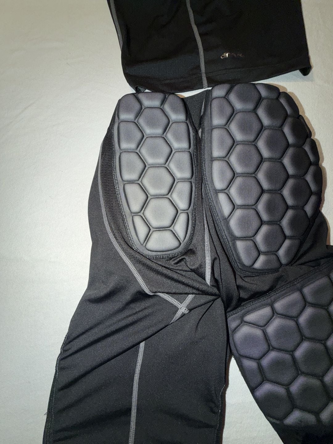 Adidas Climacool Padded Football Compression Shirt and Shorts Set Black 10