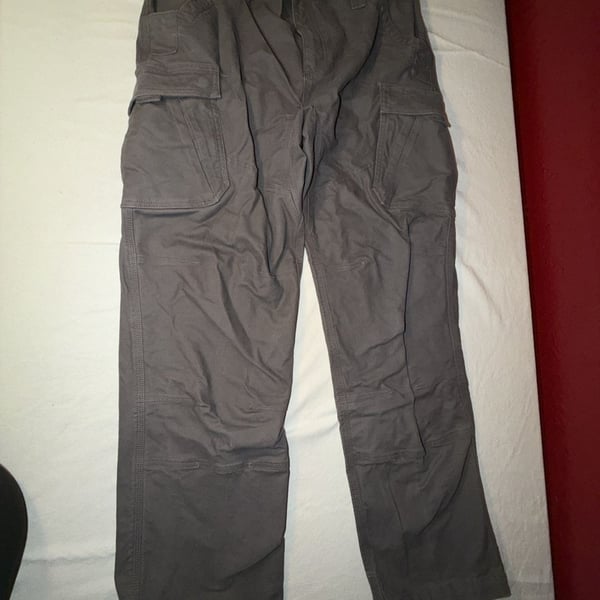 Guide Gear Gray Canvas Cargo Utility Work Pants