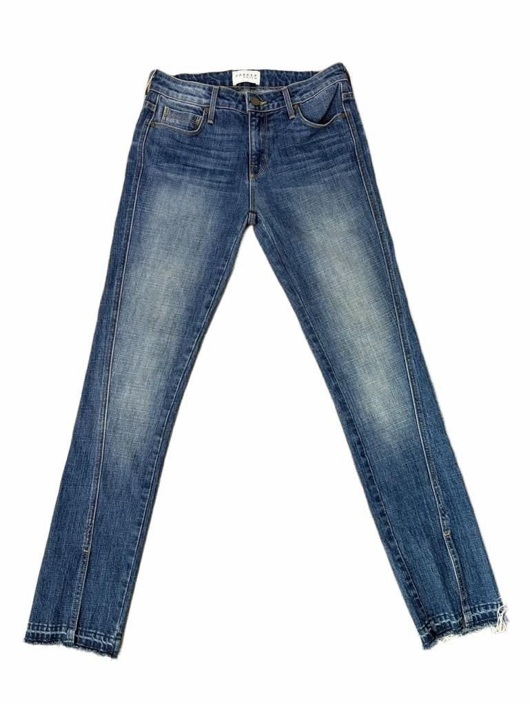 Parker Smith Medium Wash Skinny Front Seam Split Hem Jeans 2