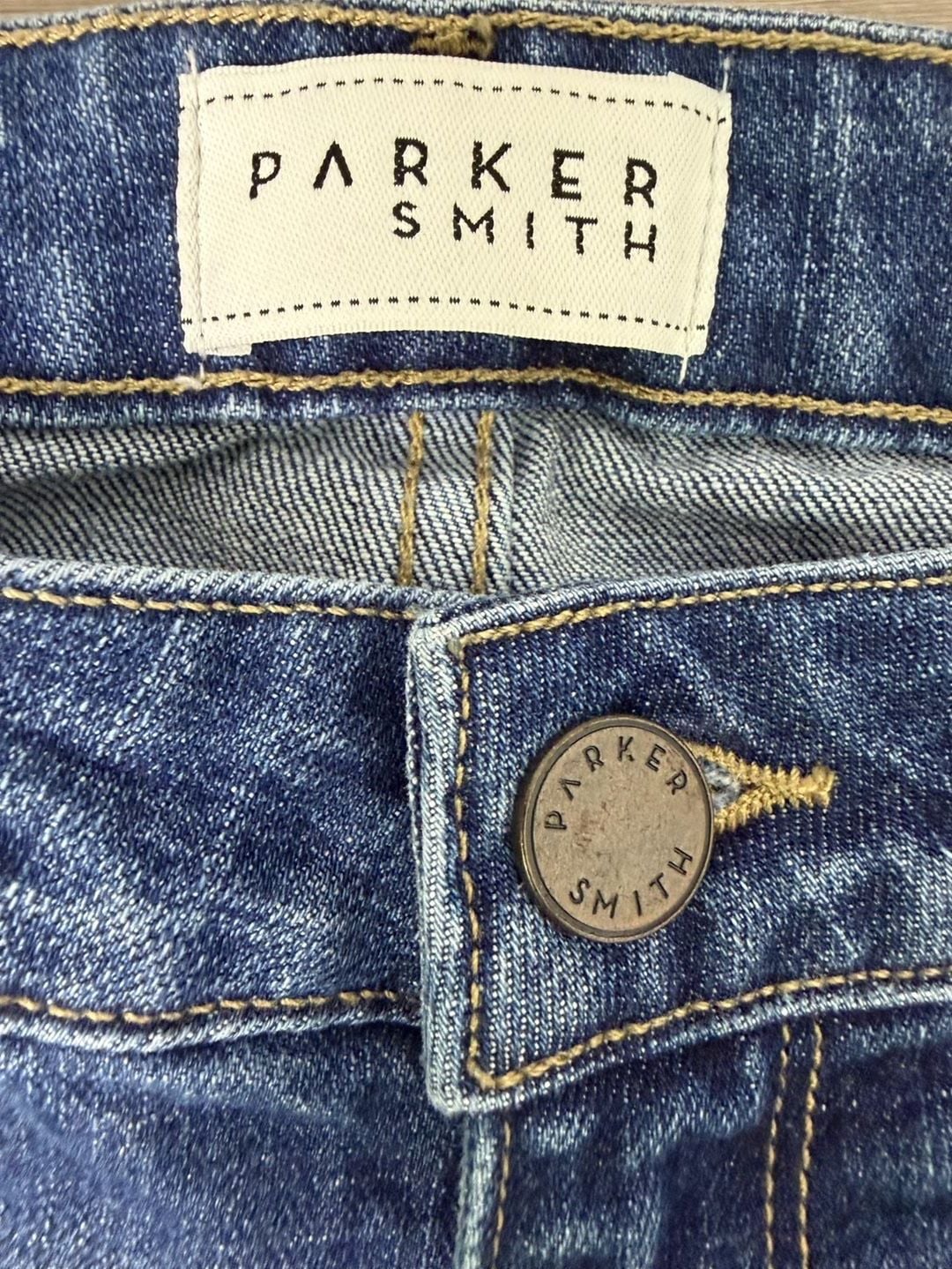 Parker Smith Medium Wash Skinny Front Seam Split Hem Jeans 3