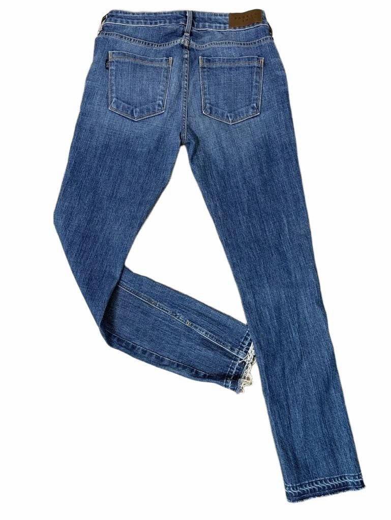 Parker Smith Medium Wash Skinny Front Seam Split Hem Jeans 5