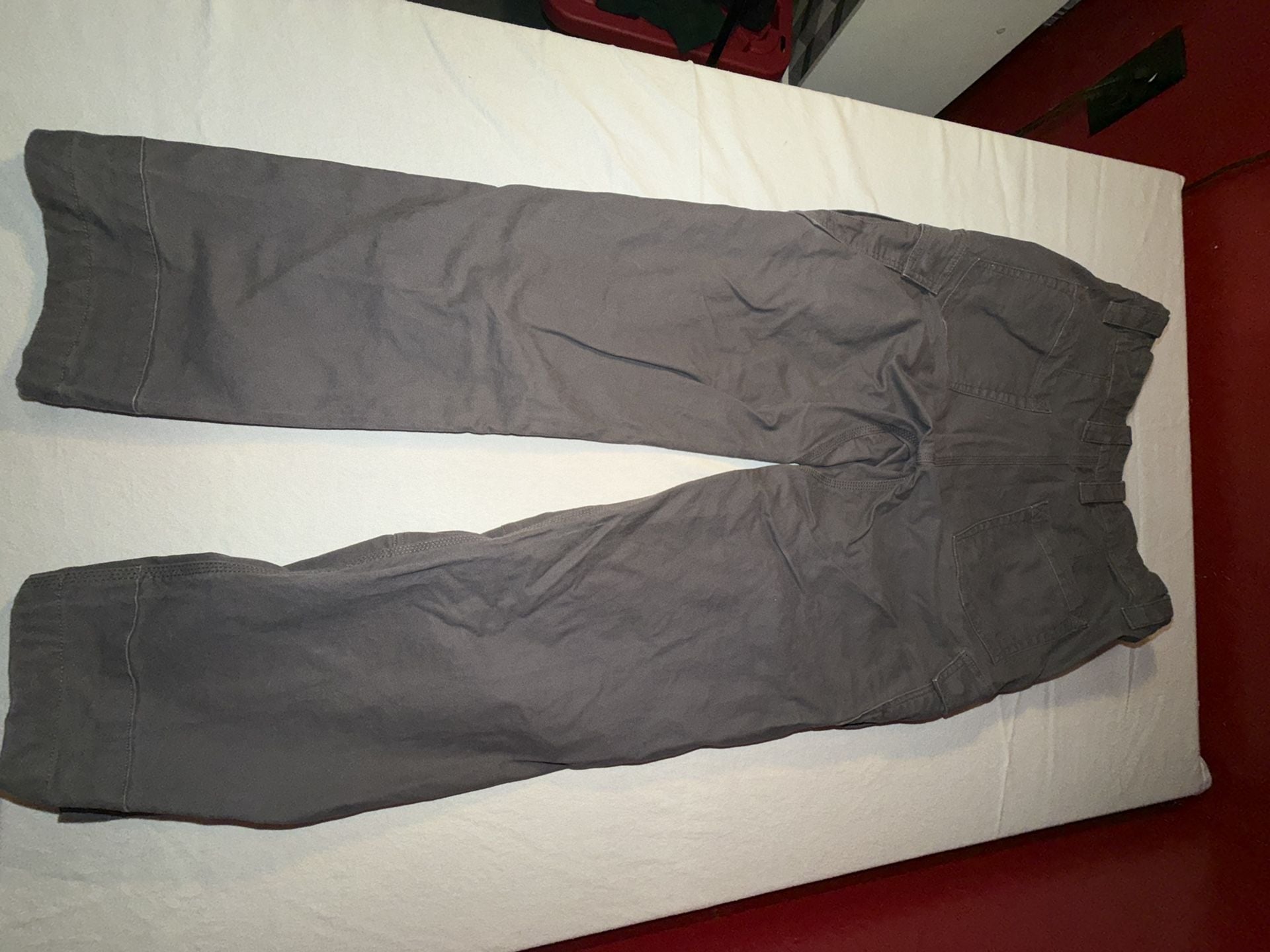 Guide Gear Gray Canvas Cargo Utility Work Pants 9