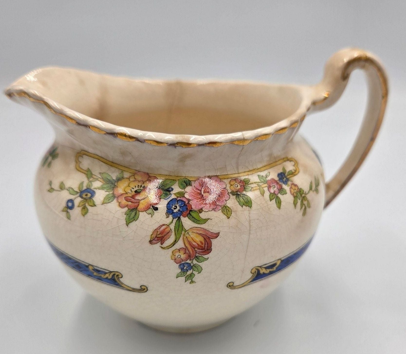 Johnson Brothers Eastbourne Old English Creamer Pitcher Floral Pattern 1
