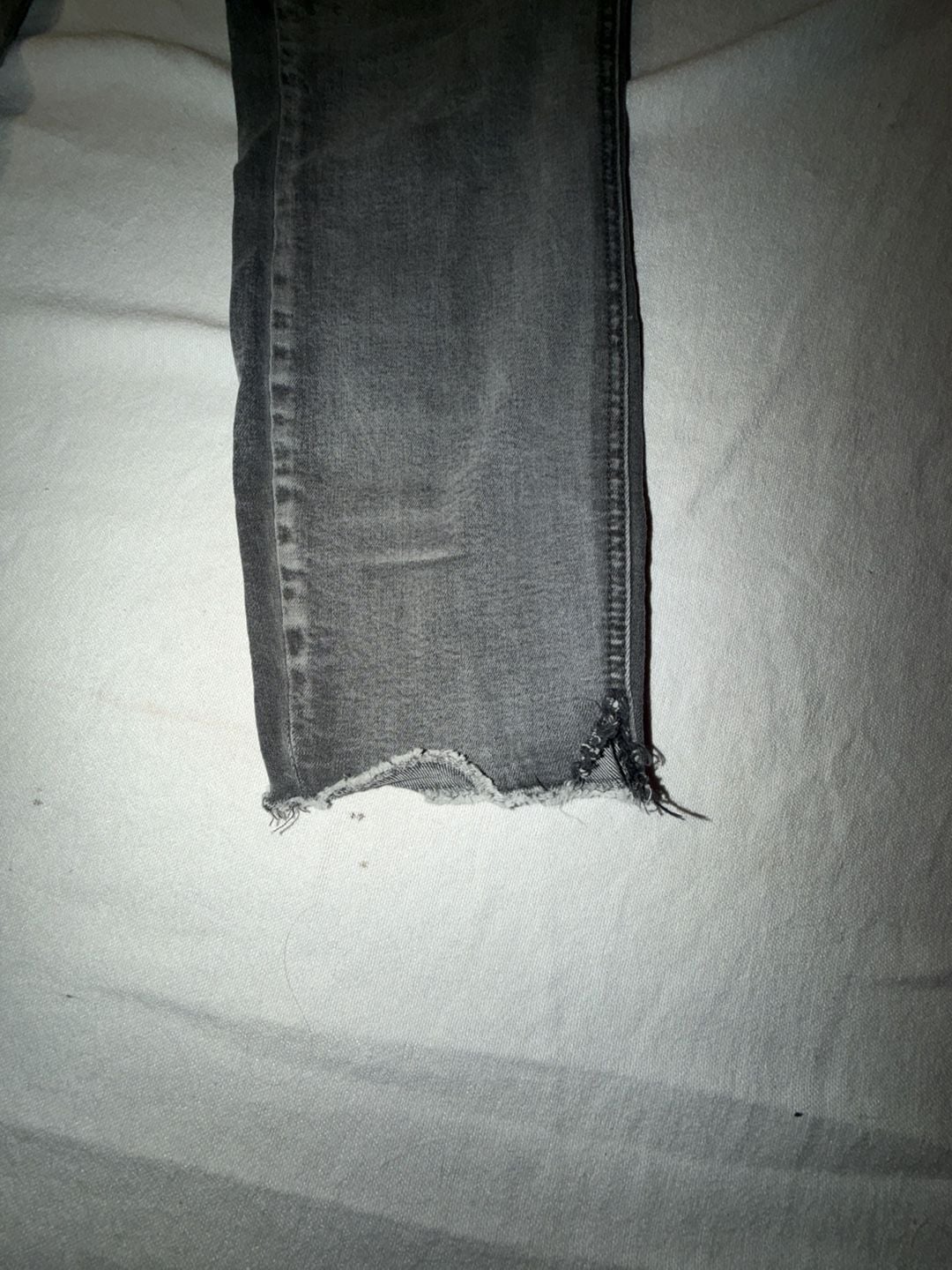 Seven Jeans Womens Gray Skinny Jeans Size 10 Raw Hem Denim 4