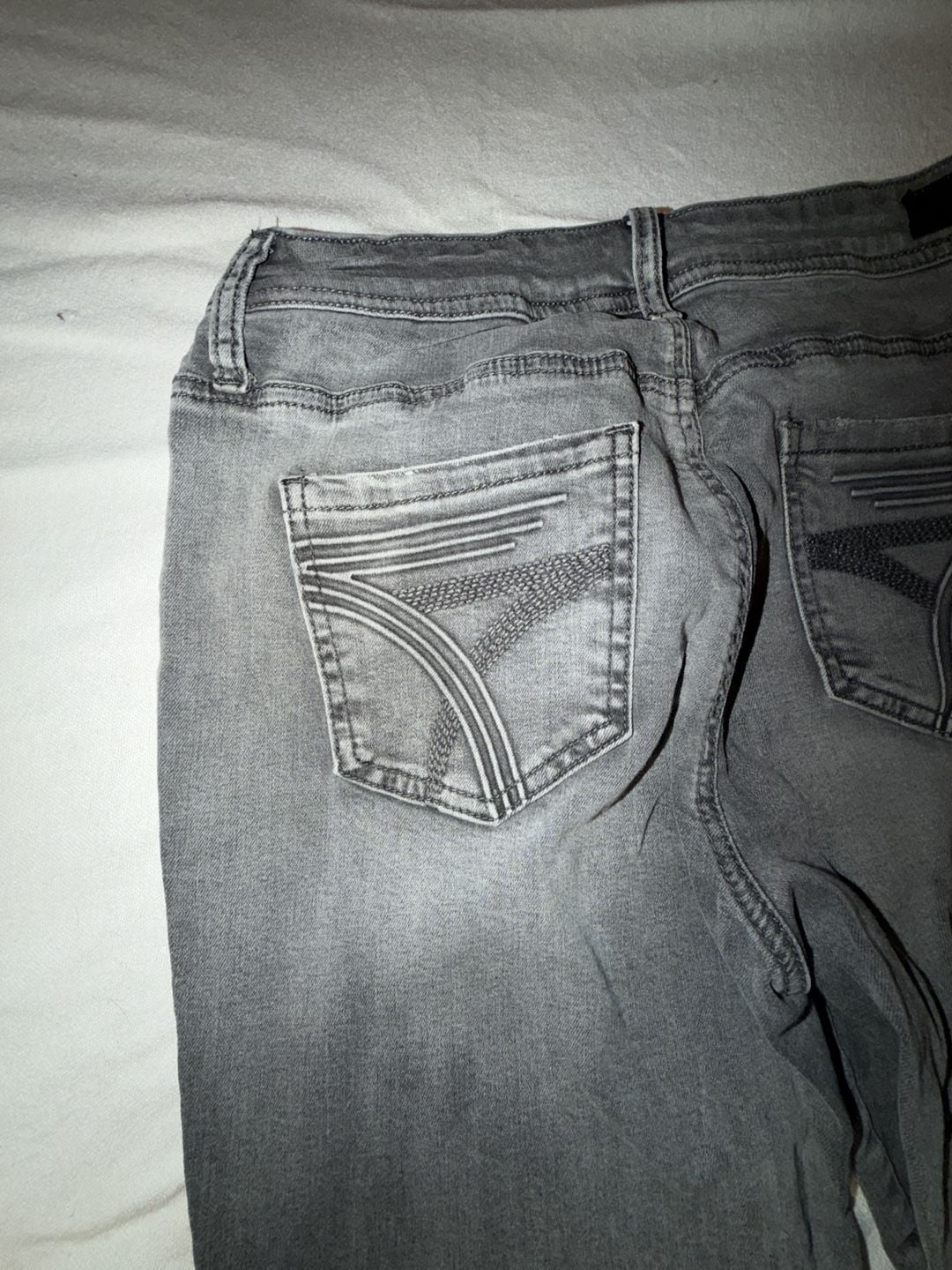 Seven Jeans Womens Gray Skinny Jeans Size 10 Raw Hem Denim 9