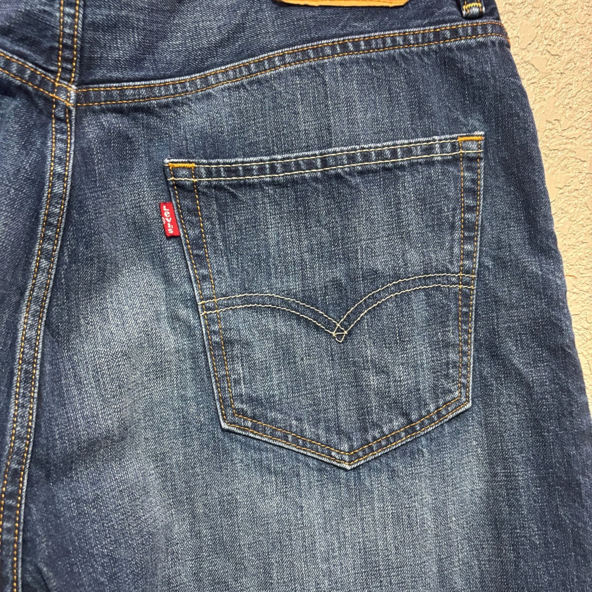 Levi's 569 Loose Straight Denim Blue Shorts Size 36 4