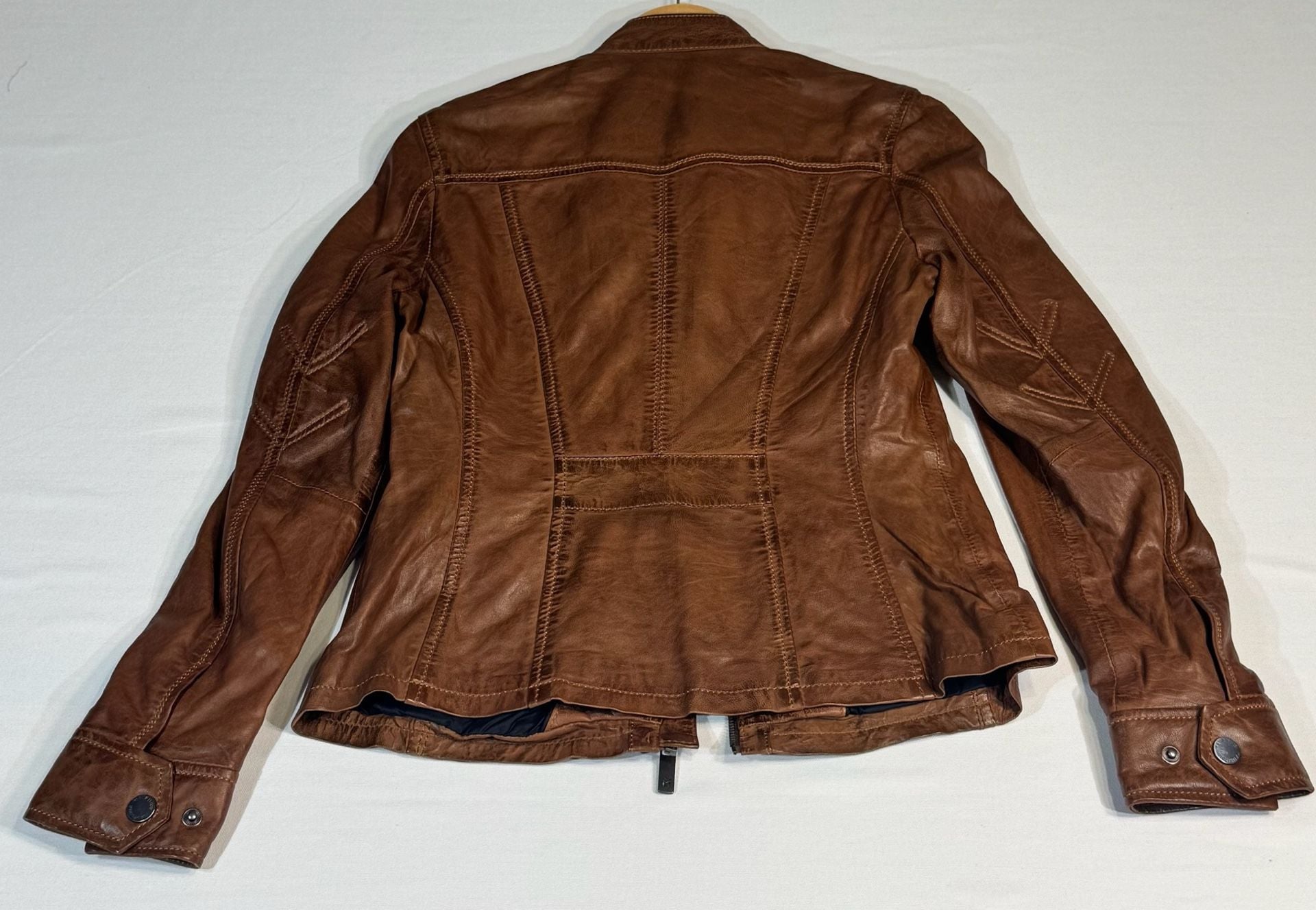 Brown Leather Moto Jacket. Brand new with tags.  8