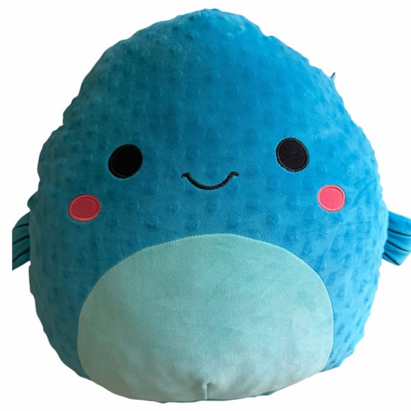 Squishmallows 12 Inch Refalo Blue Pufferfish Plush Textured Dot Stuffed Animal