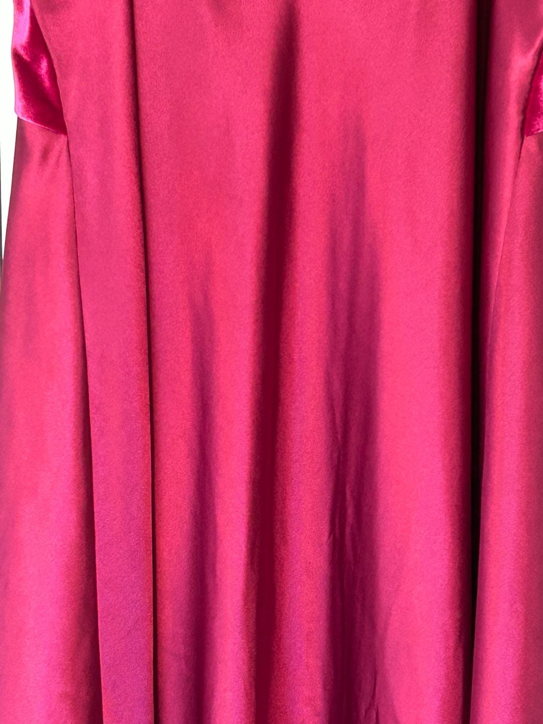 Thalia Sodi Intimates Magenta Satin & Velvet Slip Dress Size XL 6