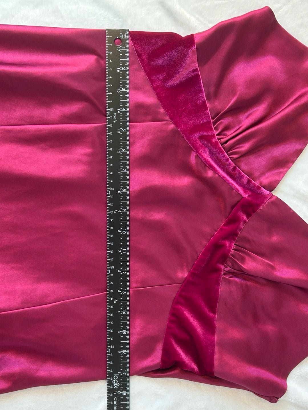 Thalia Sodi Intimates Magenta Satin & Velvet Slip Dress Size XL 15