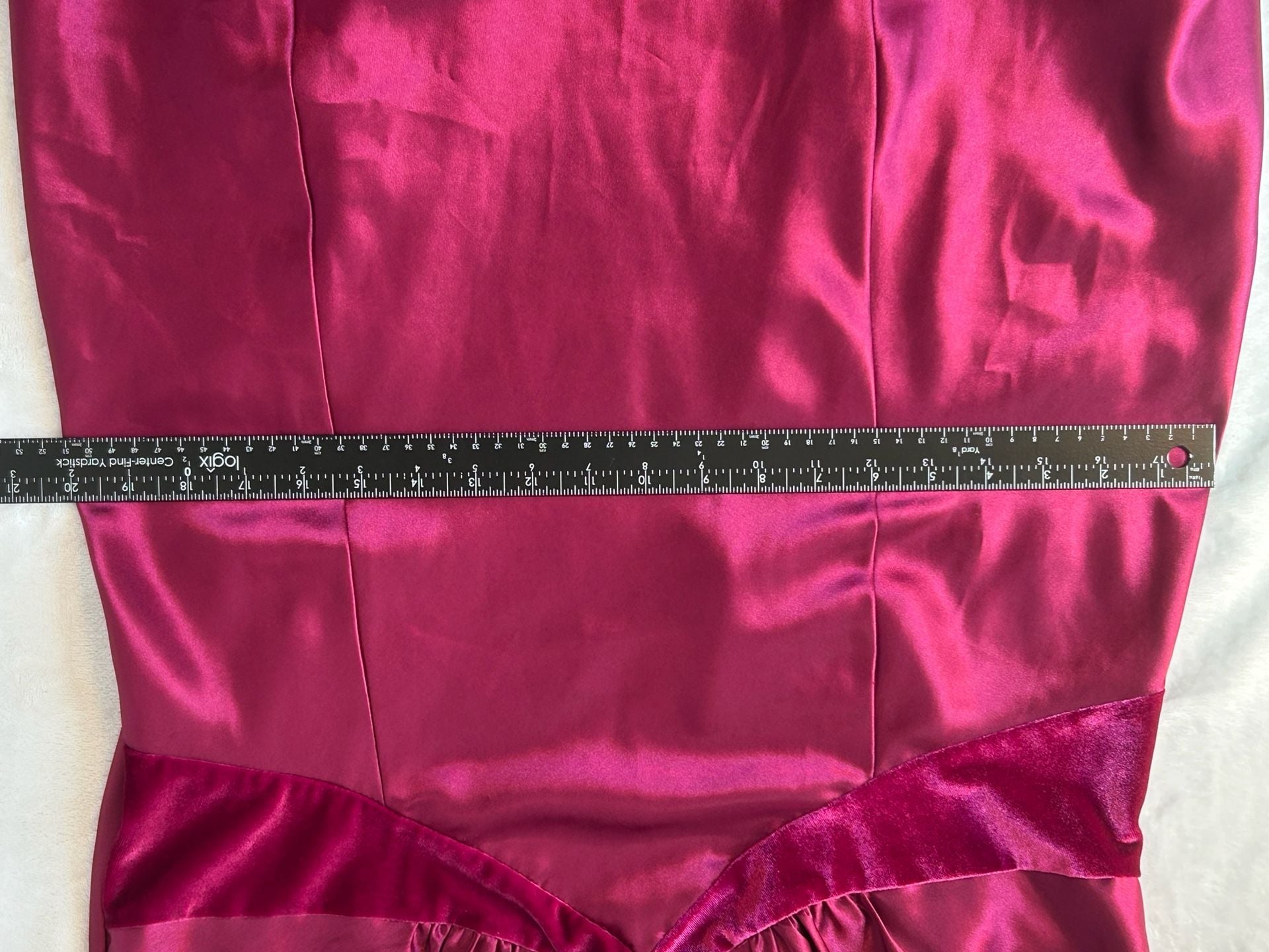 Thalia Sodi Intimates Magenta Satin & Velvet Slip Dress Size XL 16