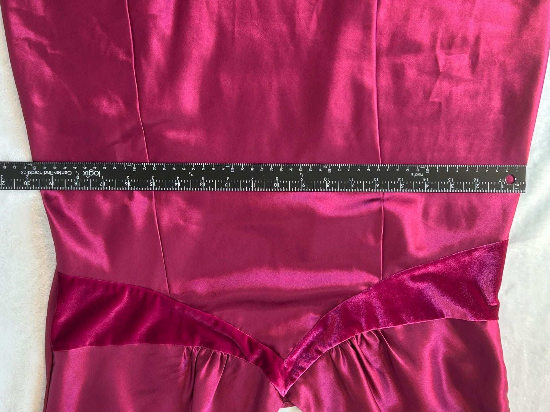Thalia Sodi Intimates Magenta Satin & Velvet Slip Dress Size XL 17