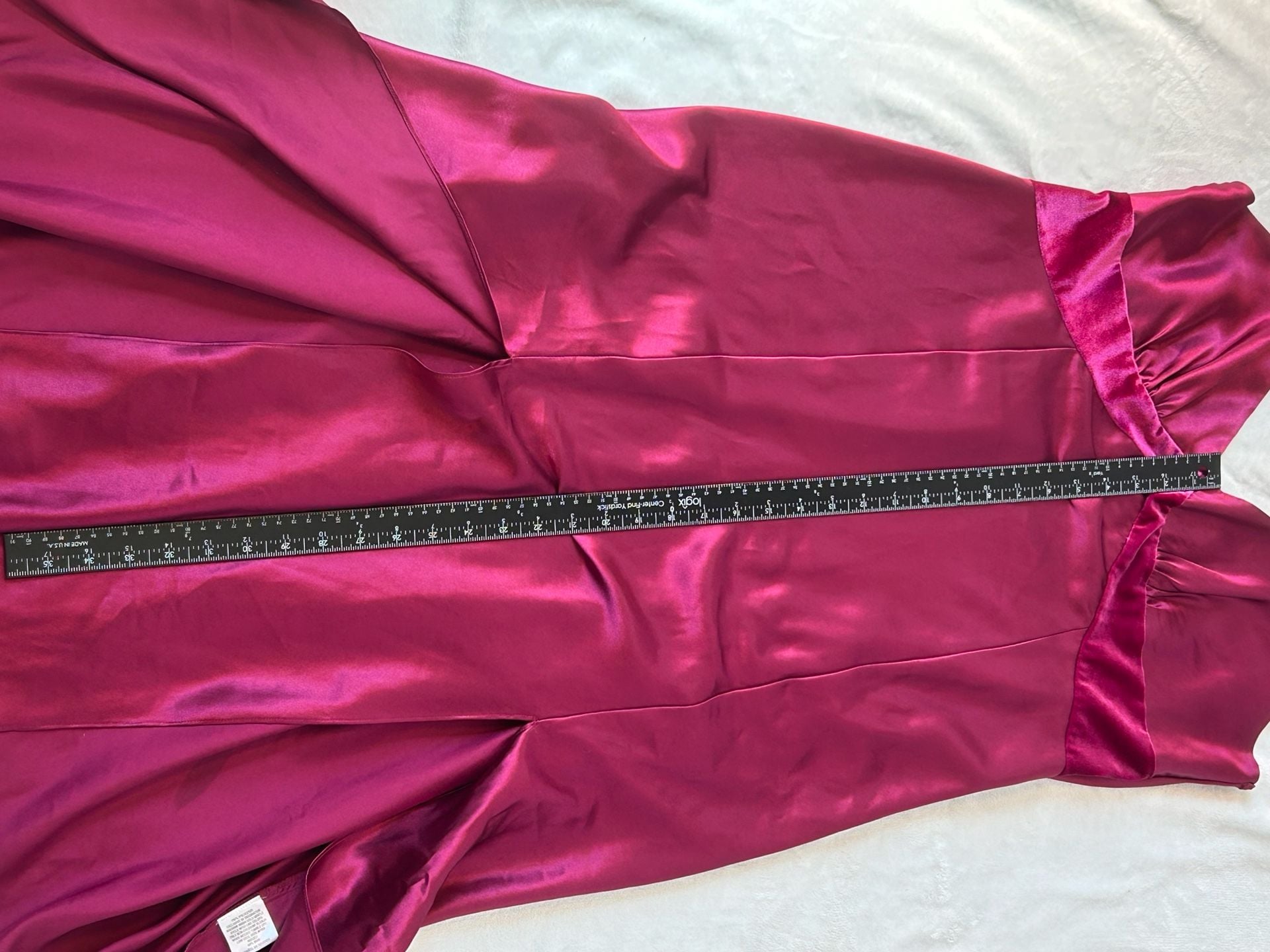 Thalia Sodi Intimates Magenta Satin & Velvet Slip Dress Size XL 19