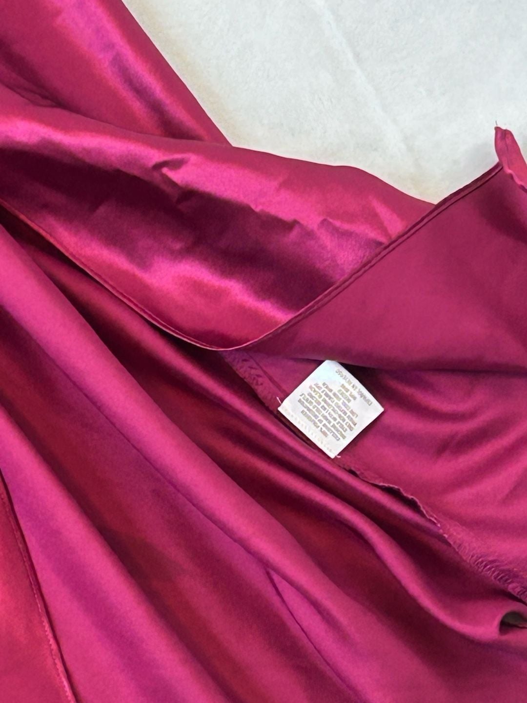 Thalia Sodi Intimates Magenta Satin & Velvet Slip Dress Size XL 13