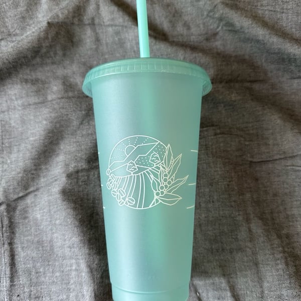 Starbucks Mint Green Frosted Cold Cup Tumbler with Straw