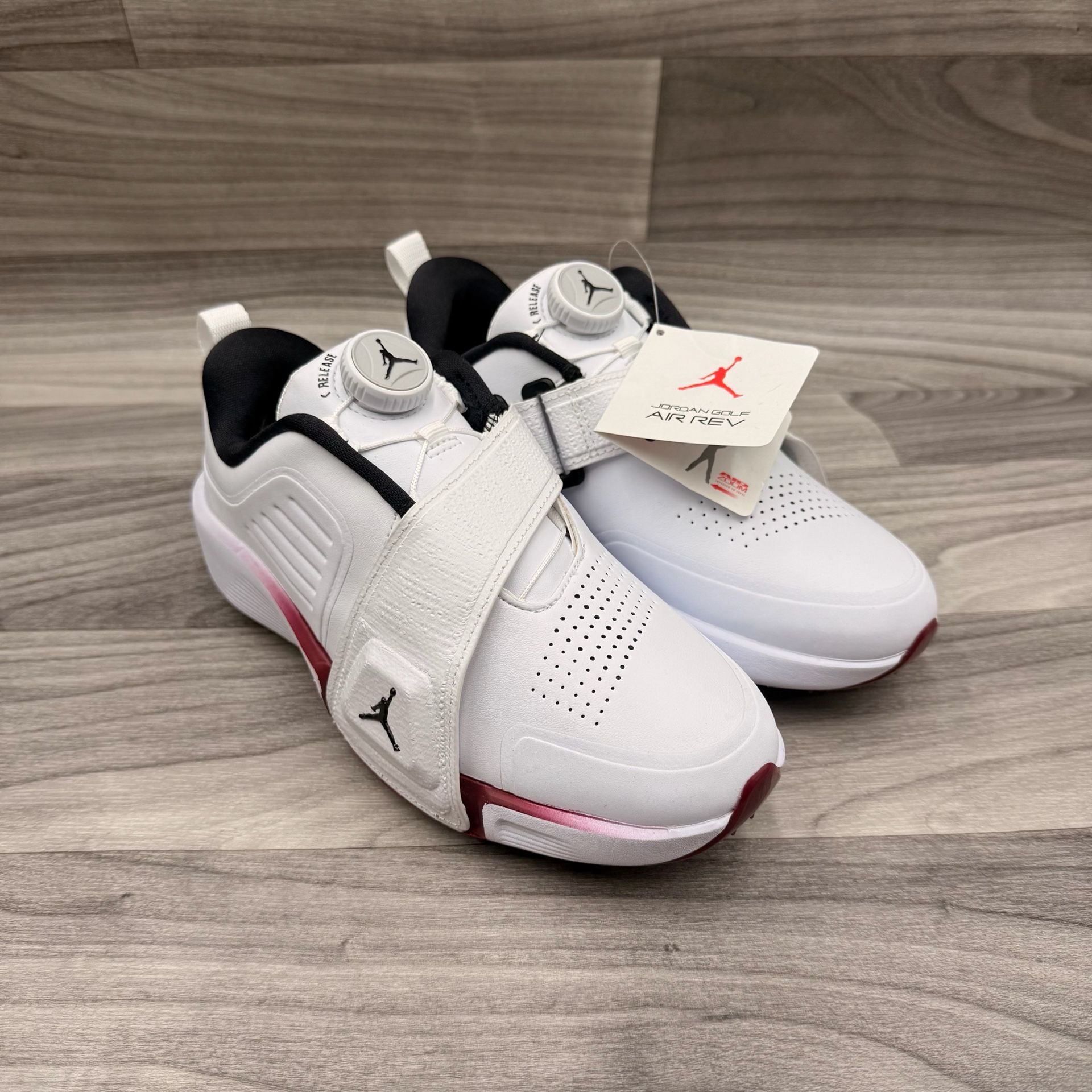 Nike Air Jordan Rev Golf Shoes White Team Red Black FV6338-104 4