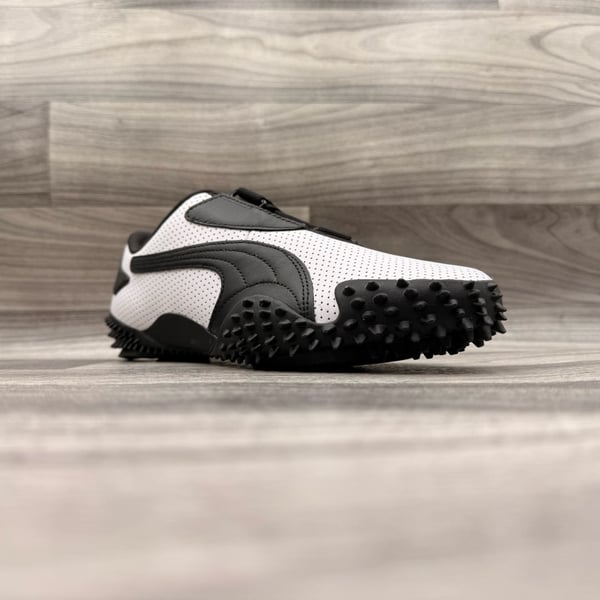 Puma Mostro Perforated Leather White Black New WOT 397331-01 Size US 8.5