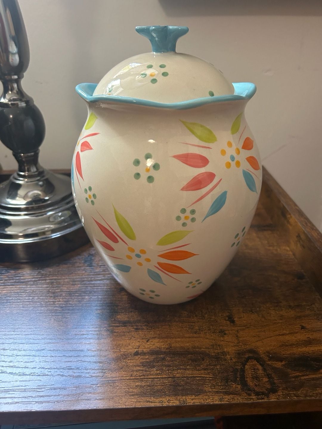 Temp-tations Old World Blue Flower Ceramic Canister with Lid PPP-JN-847494 3
