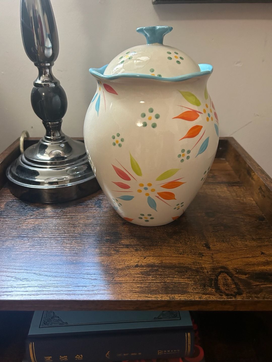 Temp-tations Old World Blue Flower Ceramic Canister with Lid PPP-JN-847494 8