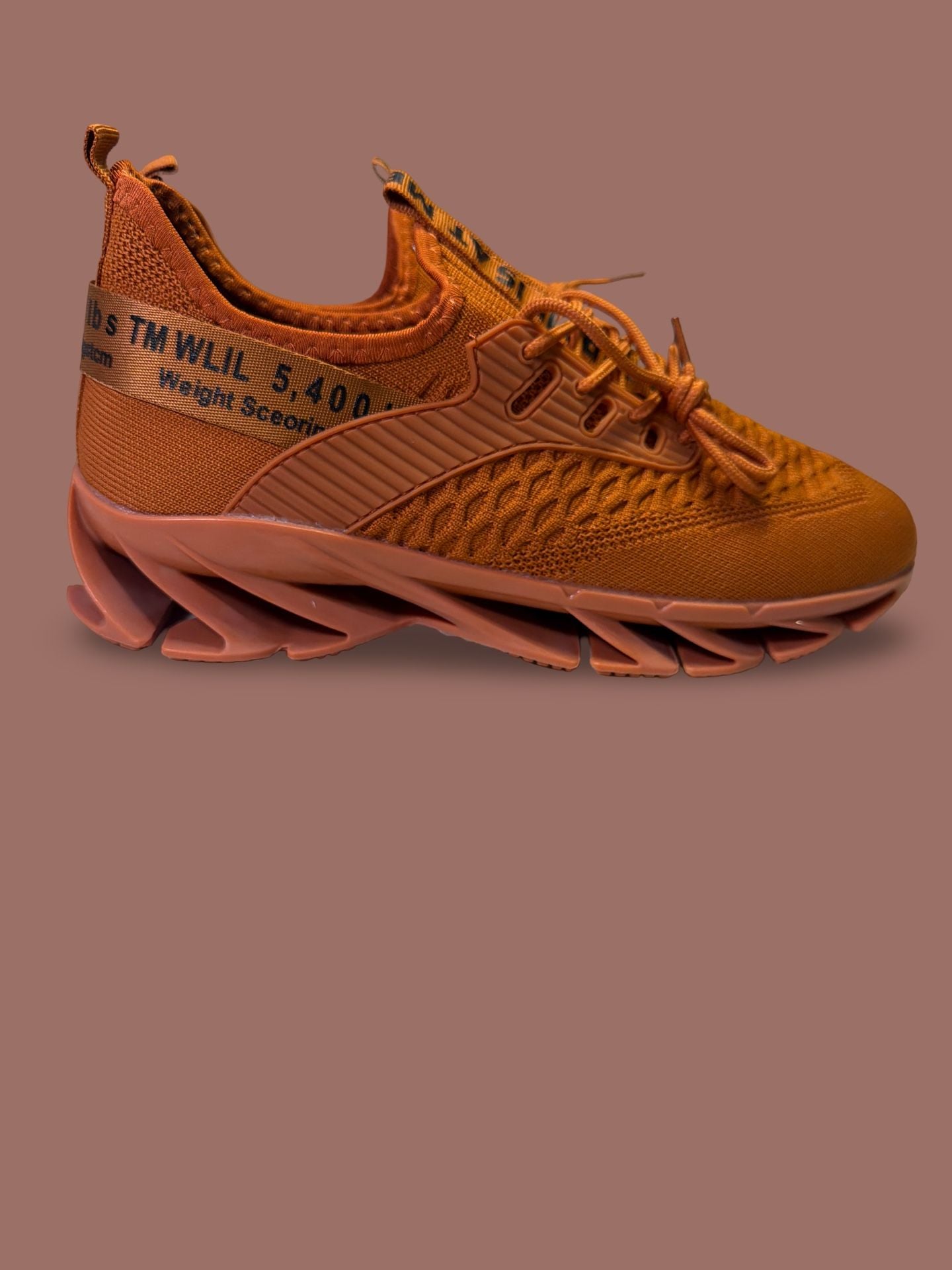Sneakers Height Boost Shoes Men 9 Breathable Blade Sole Running Shoes Orange 2