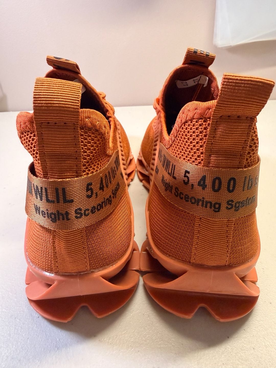 Sneakers Height Boost Shoes Men 9 Breathable Blade Sole Running Shoes Orange 5