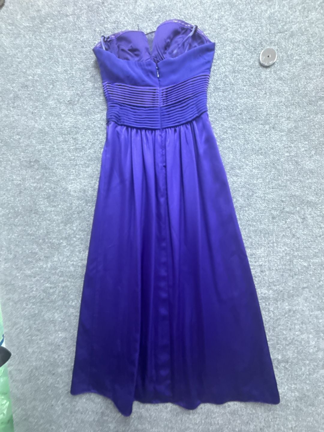 Coya Collection Long Strapless Purple Prom Formal Dress with shawl 2