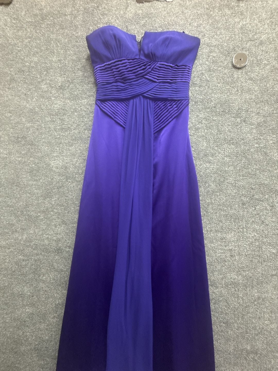 Coya Collection Long Strapless Purple Prom Formal Dress with shawl 4