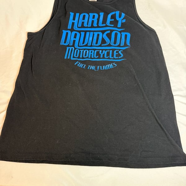 Harley Davidson Barnett El Paso Texas Black Blue Graphic Tank Top Size XL