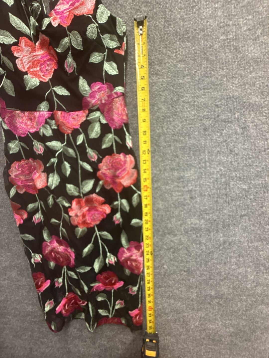 Siena Floral Embroidered Mesh Halter Midi Sheath Dress 6