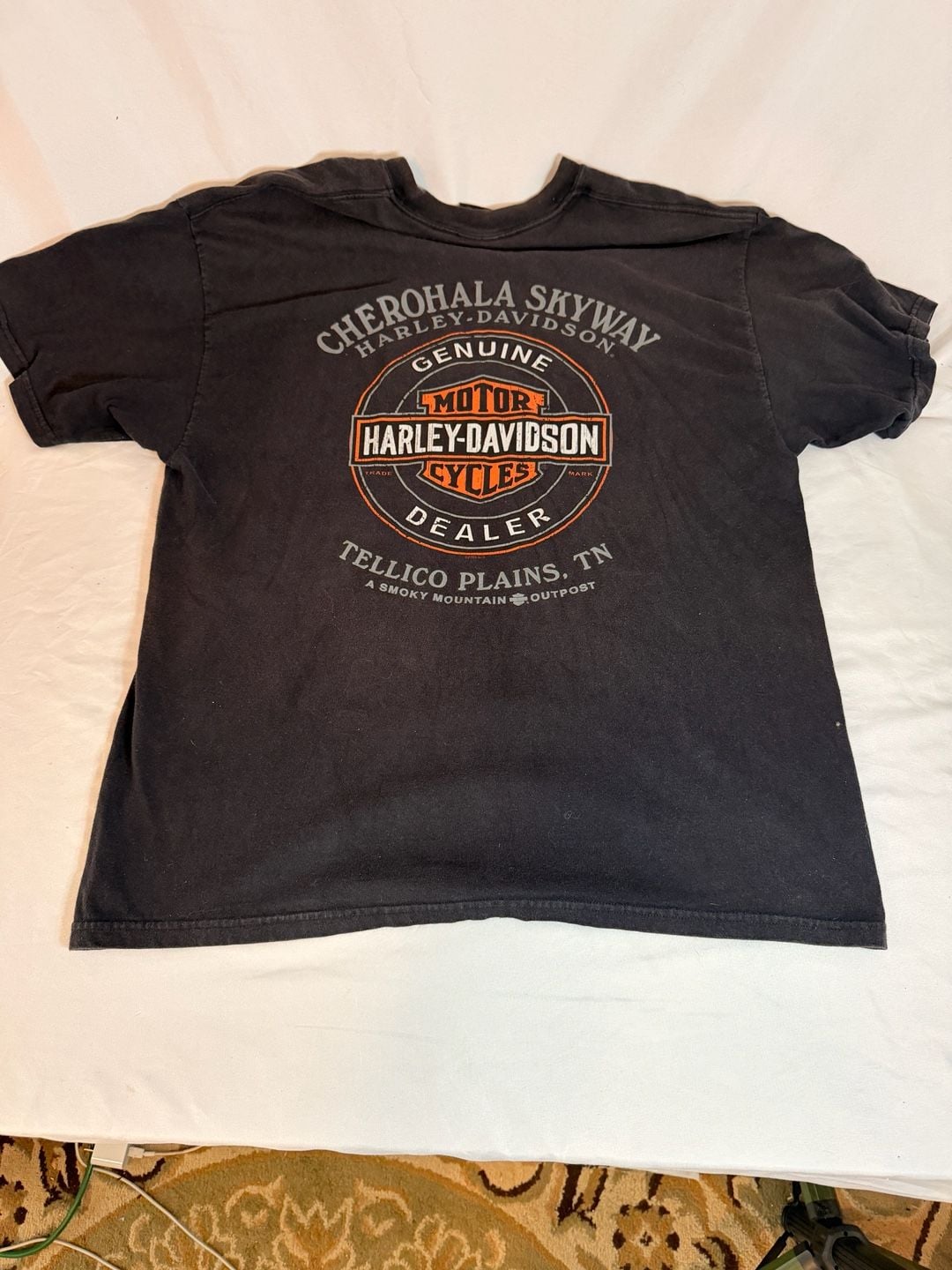 Vintage Harley Davidson Double Sided Graphic T-Shirt Old School Our Rules 6